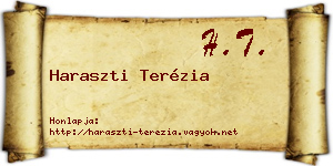 Haraszti Terézia névjegykártya
